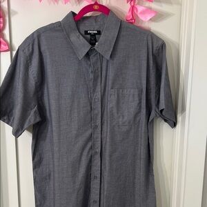 RSQ Men's Gray Casual Button Down Shirt